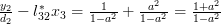 \frac{y_2}{d_2}-l^*_{32}x_3=\frac{1}{1-a^2}+\frac{a^2}{1-a^2}=\frac{1+a^2}{1-a^2}