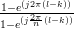 \frac{1-e^{(j2\pi(l-k))}}{1-e^{(j\frac{2\pi}{n}(l-k))}} 